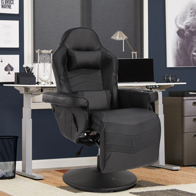 男性に人気！ Inbox Zero PC Swiveling Leather Faux Reclining Adjustable デスクチェア